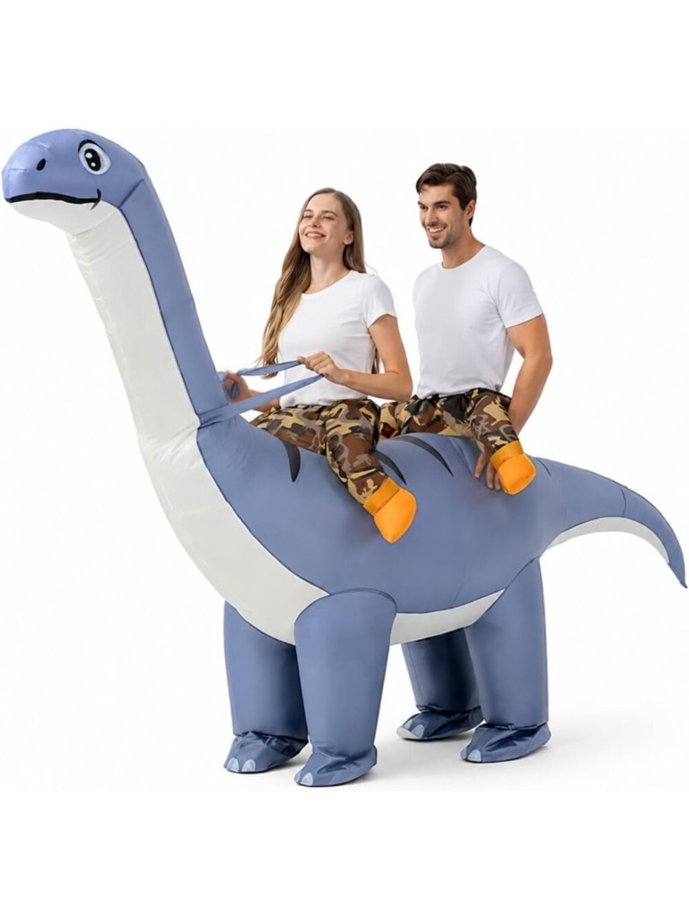 Funny Inflatable Dinosaur Costume for 2 Adults - Conjoined Diplodocus for
